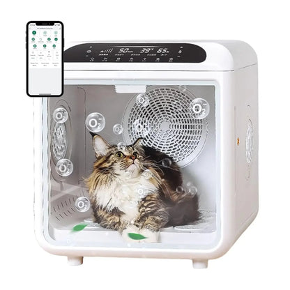 Low Noise Pet Dryer Box, 20 Air Vents, Gentle Fur Care, Smart App & All-Season Safety Grooming, Custom