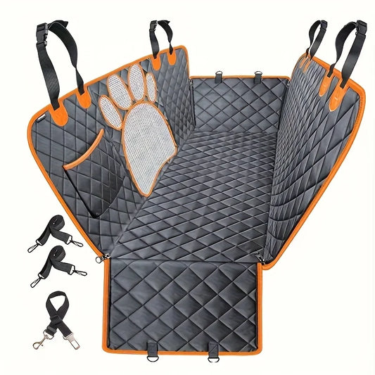 Dog Seat Cover, Pet Dog Seat Cover, Hammock Heavy Duty Scratch Resistant Anti Slip Durable Soft Pet Rear Seat Cover for Cars