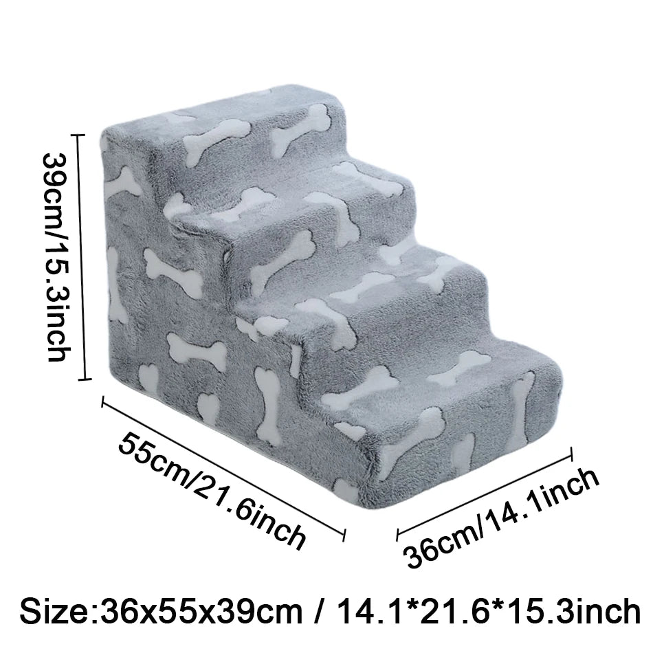 Stairs Cat Dog Ladder 3 4 Step Stairs for Dogs Puppy Ramp Detachable Sponge Pet Ladder Accessories