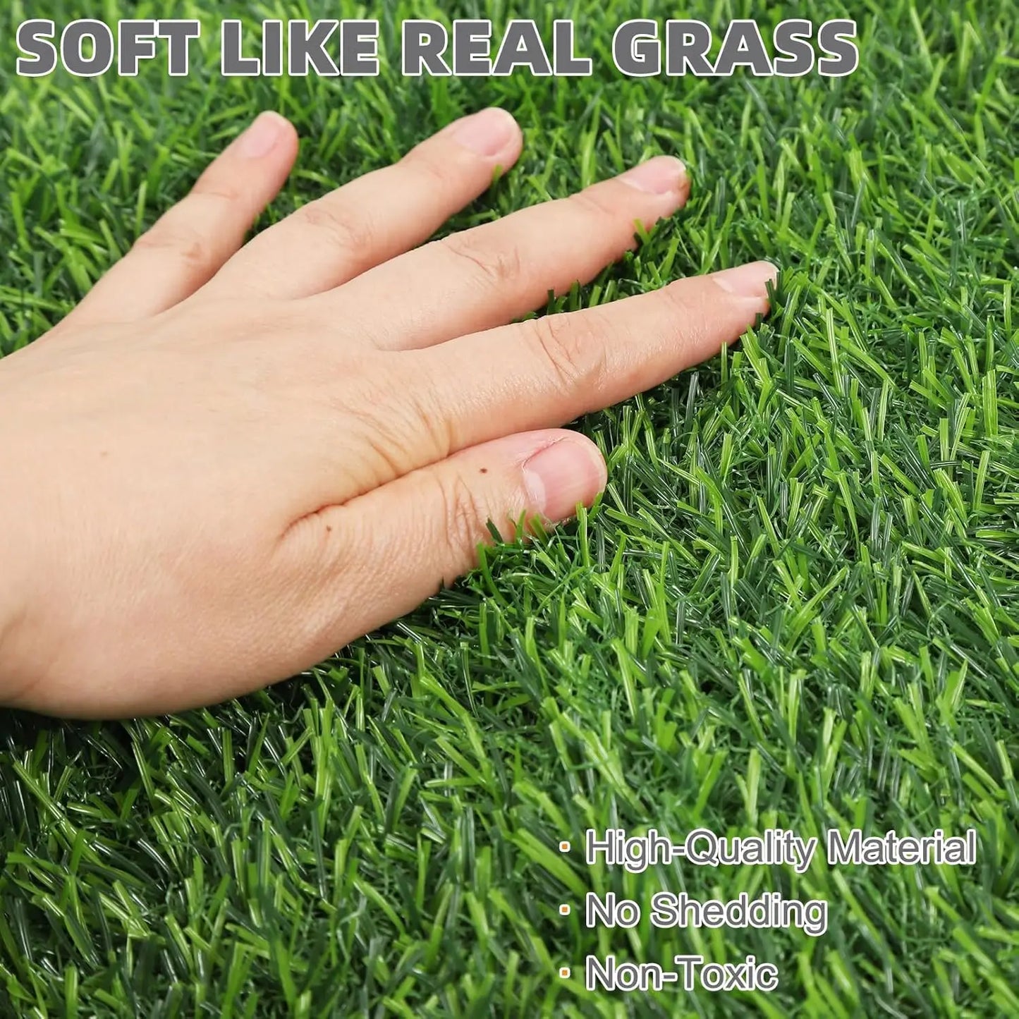2 Pack 32x38in Washable Dog Grass Pads, Artificial Turf for Puppy Potty Training, Leakproof Reusable
