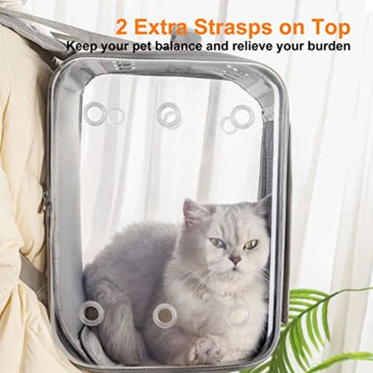 Cat Backpack Carrier Large Pet Backpack Carrier 17lbs Load-Bearing Ventilated Design Dog Backpack Carrier for Small Dogs Sturdy